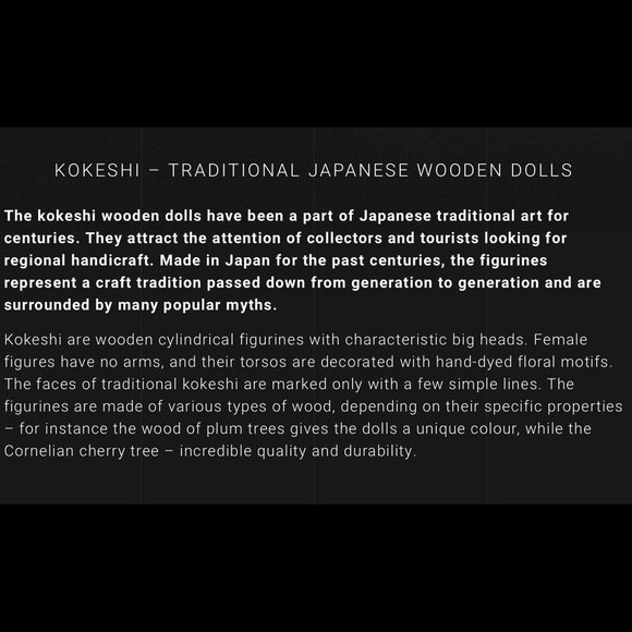 Japanese Kokeshi Doll Set - Handmade - Picture 2 of 3